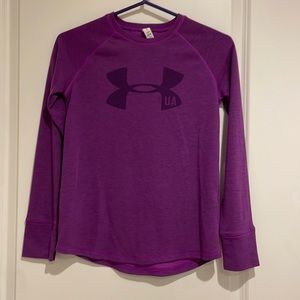 Purple Under Armour Long Sleeve T-Shirt, Youth LG